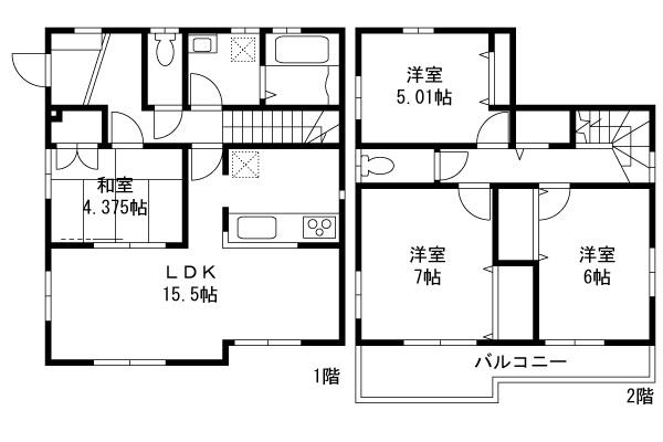 Floor plan. 26,900,000 yen, 4LDK, Land area 137.89 sq m , Building area 95.42 sq m