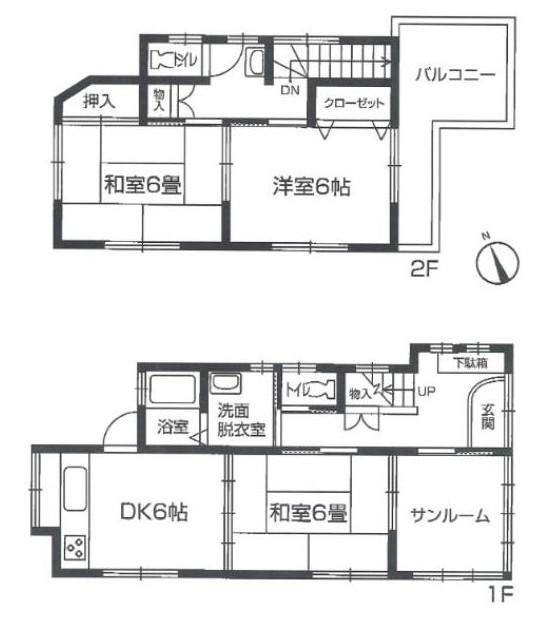 Floor plan. 24,800,000 yen, 3DK, Land area 79.57 sq m , Building area 68.1 sq m