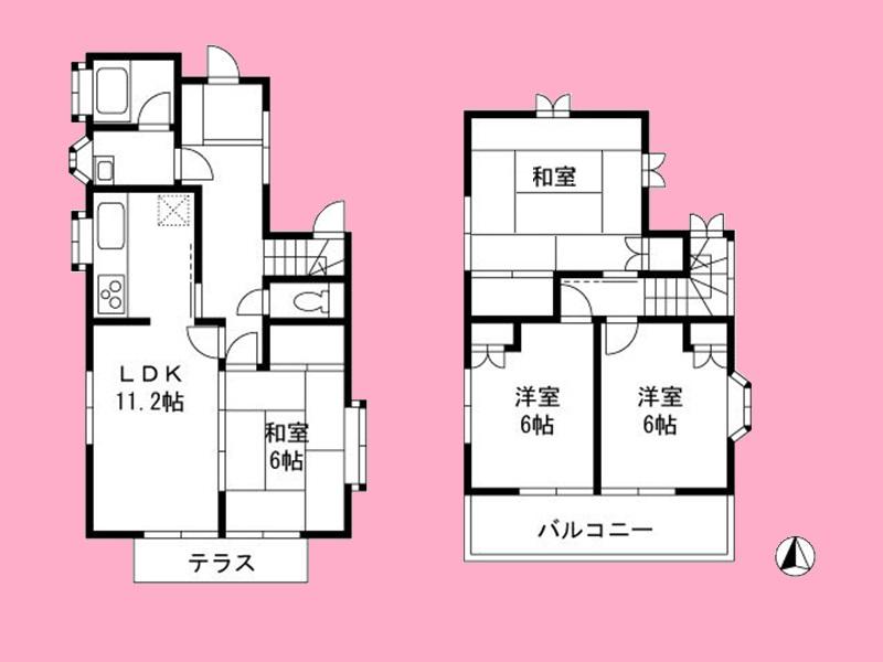 Floor plan. 22,800,000 yen, 4LDK, Land area 109.1 sq m , Building area 86.11 sq m