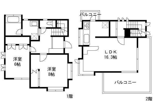 Floor plan. 19,800,000 yen, 2LDK, Land area 100.78 sq m , Building area 81.53 sq m