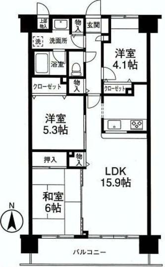 Floor plan. 3LDK, Price 15.8 million yen, Occupied area 70.18 sq m , Balcony area 9.3 sq m