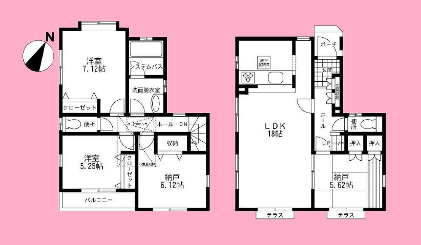 Floor plan. 26.5 million yen, 2LDK + S (storeroom), Land area 86.62 sq m , Building area 97.5 sq m