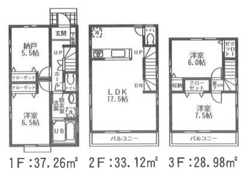 Floor plan. (3), Price 18,800,000 yen, 4LDK, Land area 100 sq m , Building area 99.36 sq m