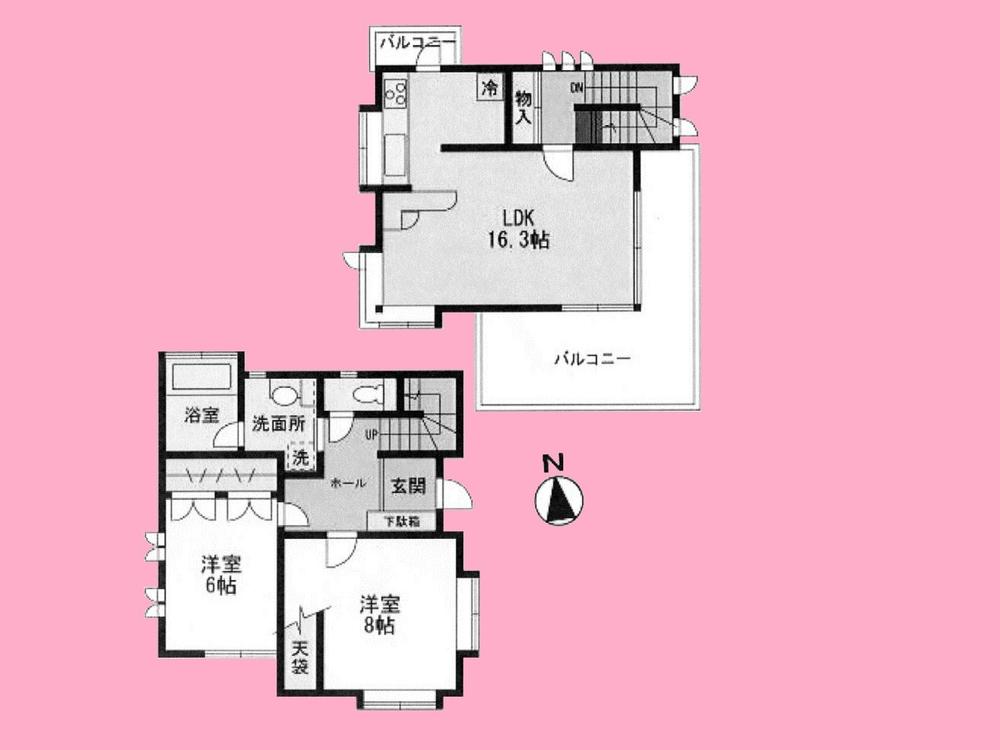 Floor plan. 19,800,000 yen, 2LDK, Land area 100.78 sq m , Building area 81.53 sq m