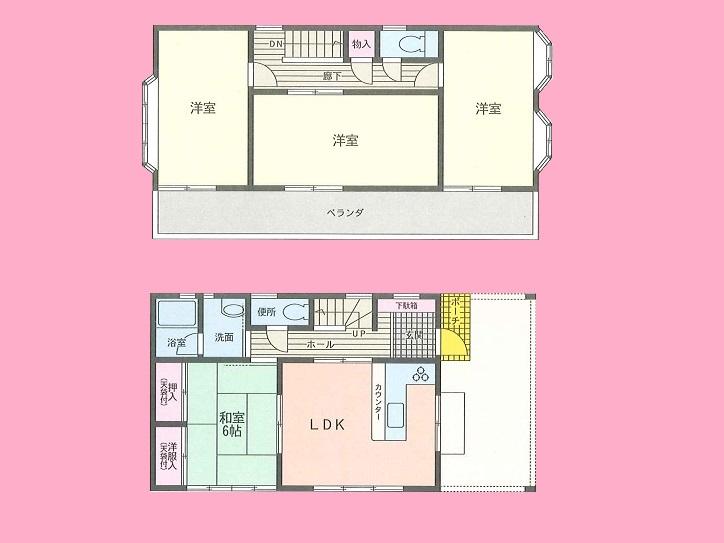 Floor plan. 26,800,000 yen, 4LDK, Land area 100.1 sq m , Building area 94.18 sq m