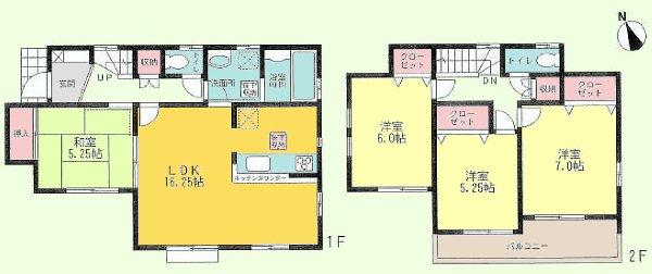 Floor plan. 31,300,000 yen, 4LDK, Land area 128.8 sq m , Building area 96.05 sq m