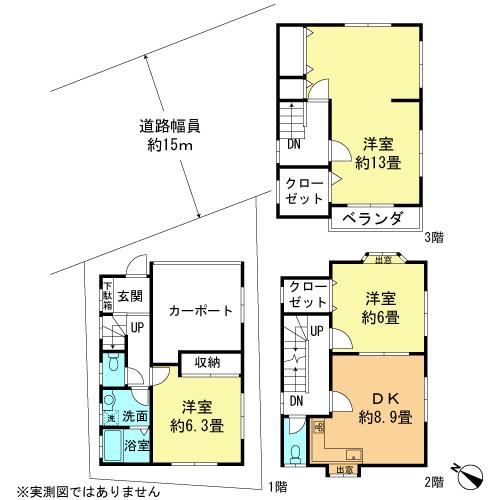 Floor plan. 19,800,000 yen, 3DK, Land area 55.1 sq m , Building area 91.27 sq m