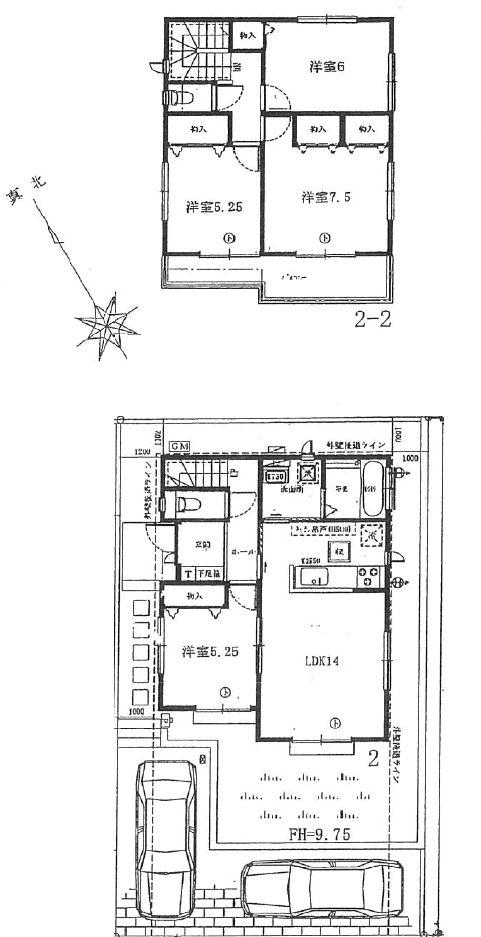 Floor plan. (Building 2), Price 31,800,000 yen, 4LDK, Land area 130.43 sq m , Building area 92.32 sq m