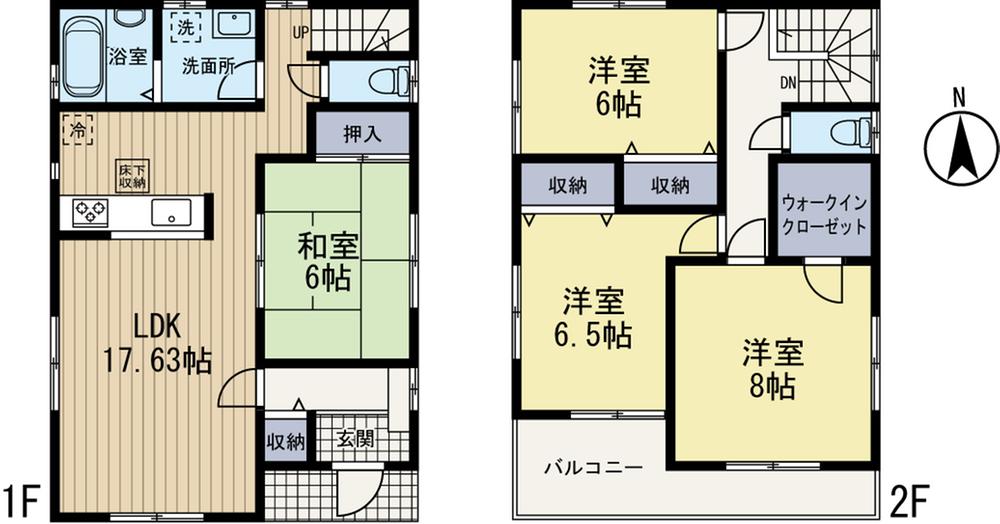 Floor plan. (7 Building), Price 36,800,000 yen, 4LDK, Land area 147.93 sq m , Building area 105.16 sq m