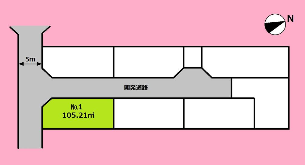 Compartment figure. Land price 22,300,000 yen, Land area 105.21 sq m