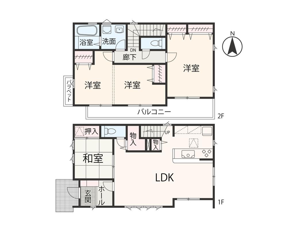 Floor plan. 35,900,000 yen, 4LDK, Land area 105.15 sq m , Building area 122.72 sq m