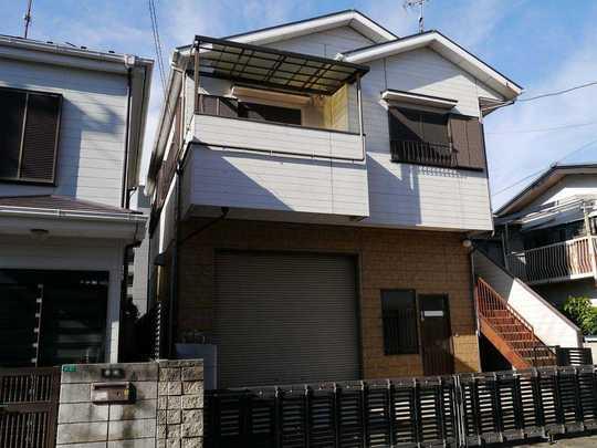 Local appearance photo. work place ・ Site area 48 square meters in office mortgage, There are two car space. Work place is equipped with electric shutter.