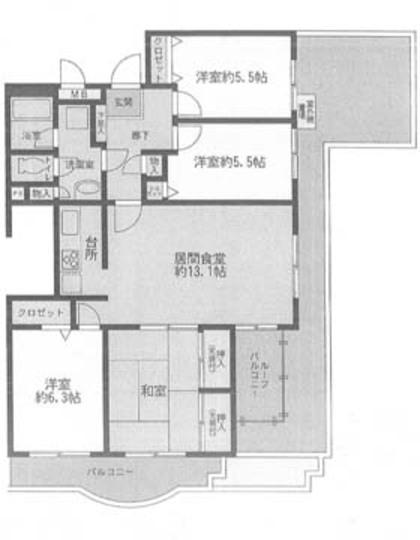 Floor plan. 4LDK, Price 15.9 million yen, Occupied area 81.56 sq m , Balcony area 8.25 sq m