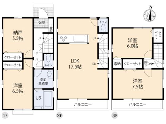 Floor plan. 18,800,000 yen, 3LDK, Land area 100 sq m , Building area 99.38 sq m floor plan
