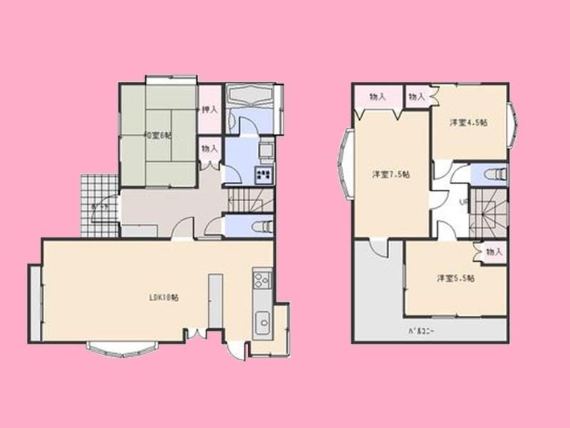 Floor plan. 21 million yen, 4LDK, Land area 120.49 sq m , Building area 98.53 sq m