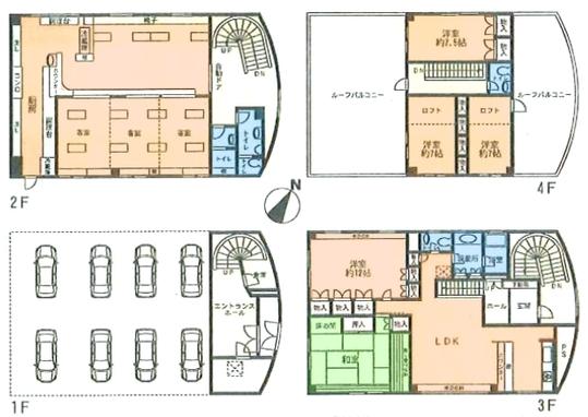 Floor plan. 53,800,000 yen, 5LDK, Land area 188.43 sq m , Building area 336.58 sq m