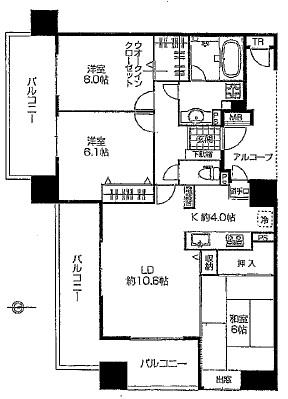 Floor plan. 3LDK, Price 22,990,000 yen, Occupied area 73.84 sq m , Balcony area 25.36 sq m