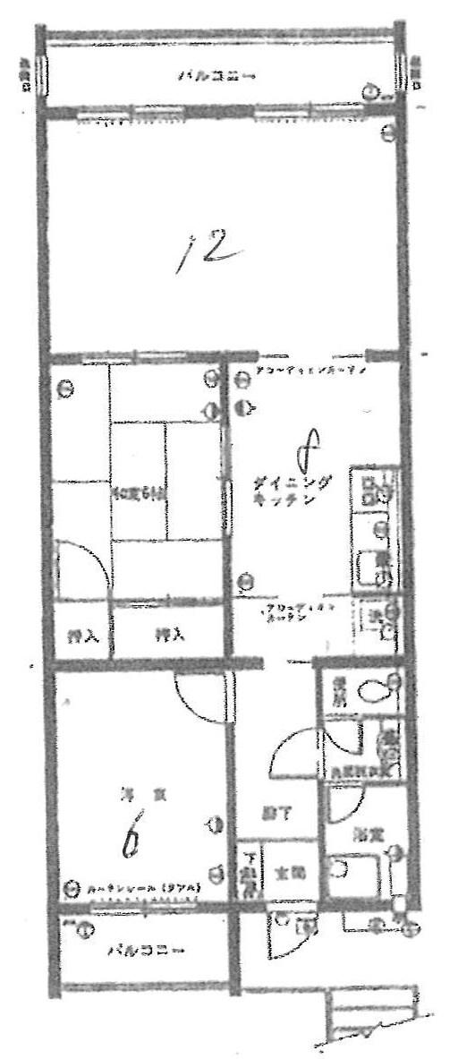 Floor plan. 2LDK, Price 25,900,000 yen, Occupied area 63.18 sq m , Balcony area 9.72 sq m