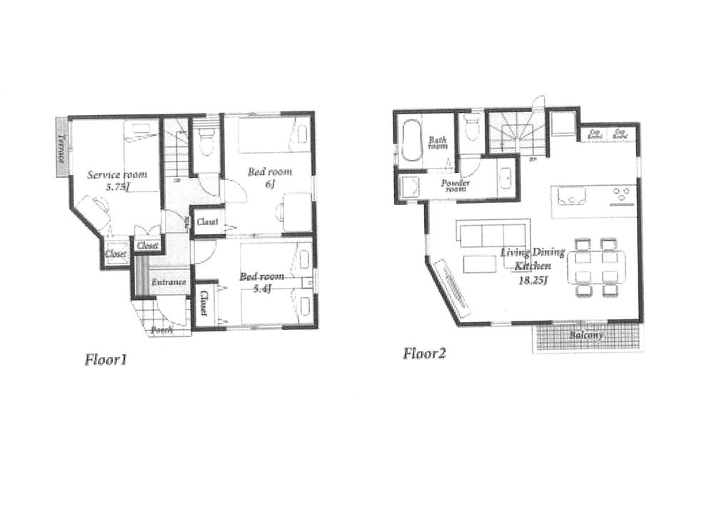 Floor plan. 28.6 million yen, 2LDK + S (storeroom), Land area 87.13 sq m , Building area 81.56 sq m