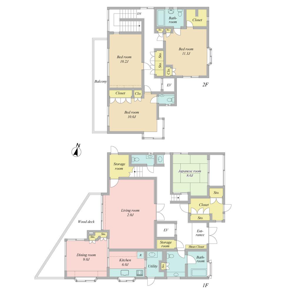 Floor plan. 88 million yen, 4LDK, Land area 290.01 sq m , Building area 268.42 sq m
