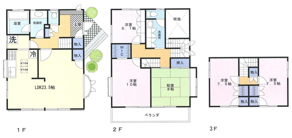 Floor plan. 47,800,000 yen, 5LDK + S (storeroom), Land area 158.09 sq m , Building area 160.16 sq m