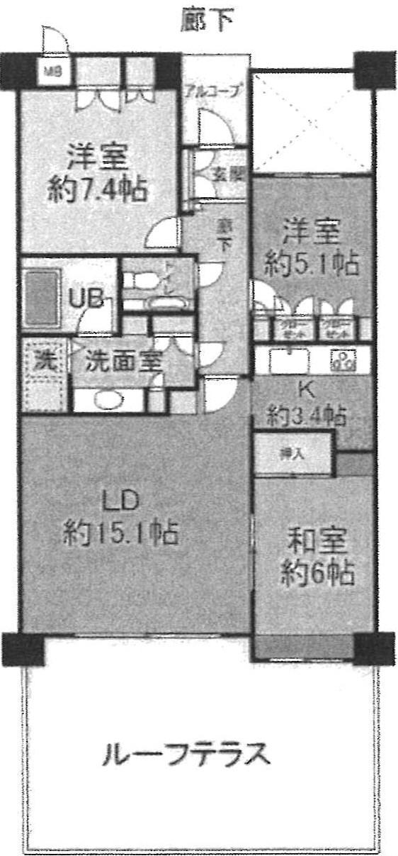 Floor plan. 3LDK, Price 27,800,000 yen, Occupied area 88.03 sq m