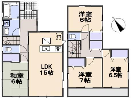 Floor plan. Price 36,800,000 yen, 4LDK, Land area 118.63 sq m , Building area 98.95 sq m