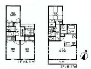 Floor plan. 34,800,000 yen, 4LDK, Land area 92.84 sq m , Building area 87.88 sq m floor plan