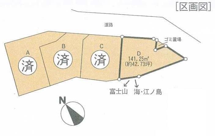 Compartment figure. Land price 41,092,000 yen, Land area 141.25 sq m