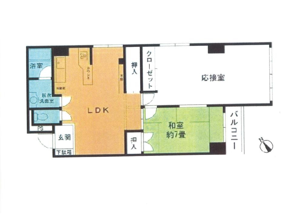 Floor plan. 2LDK, Price 21 million yen, Occupied area 75.36 sq m , Balcony area 2.75 sq m