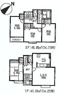 Floor plan. (2 Phase 1 Building), Price 32,800,000 yen, 4LDK, Land area 103.22 sq m , Building area 96.05 sq m