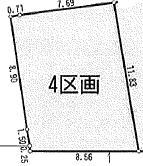 Compartment figure. Land price 25,500,000 yen, Land area 94.45 is the sales area of ​​sq m site 28.57 tsubo.