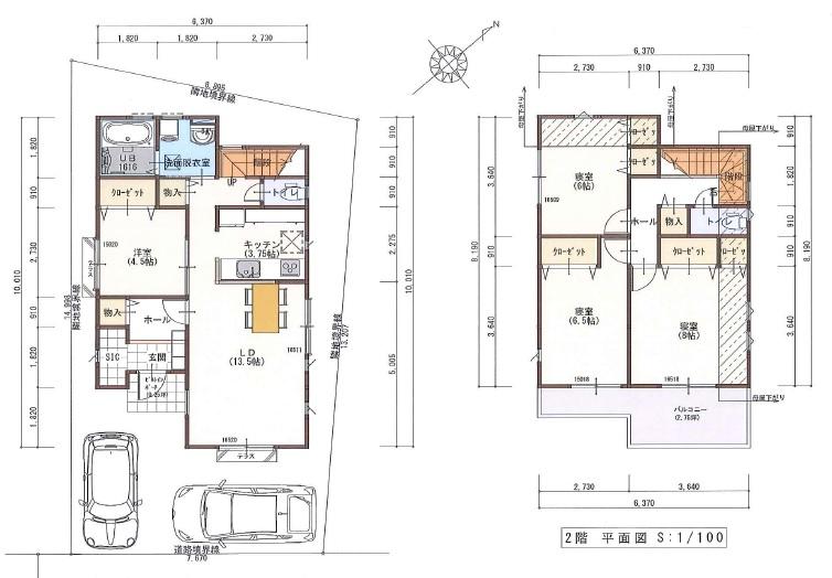 Building plan example (floor plan). Building plan example (B compartment) Building price 14 million yen, Building area 105.16 sq m