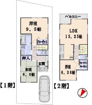 Floor plan. 46,800,000 yen, 3LDK, Land area 100.04 sq m , Bright house of the building area 88.5 sq m All rooms are two-sided lighting.
