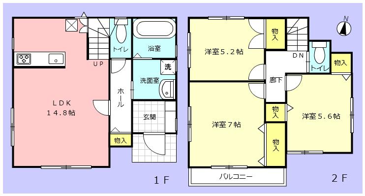 Floor plan. 22,800,000 yen, 3LDK, Land area 83.49 sq m , Building area 79.7 sq m floor plan