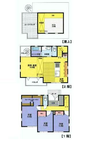 Floor plan. 34,800,000 yen, 3LDK + S (storeroom), Land area 172.52 sq m , Building area 99.82 sq m