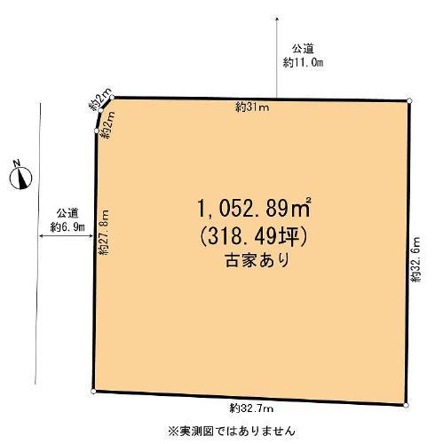 Compartment figure. Land price 165 million yen, Land area 1,052.89 sq m