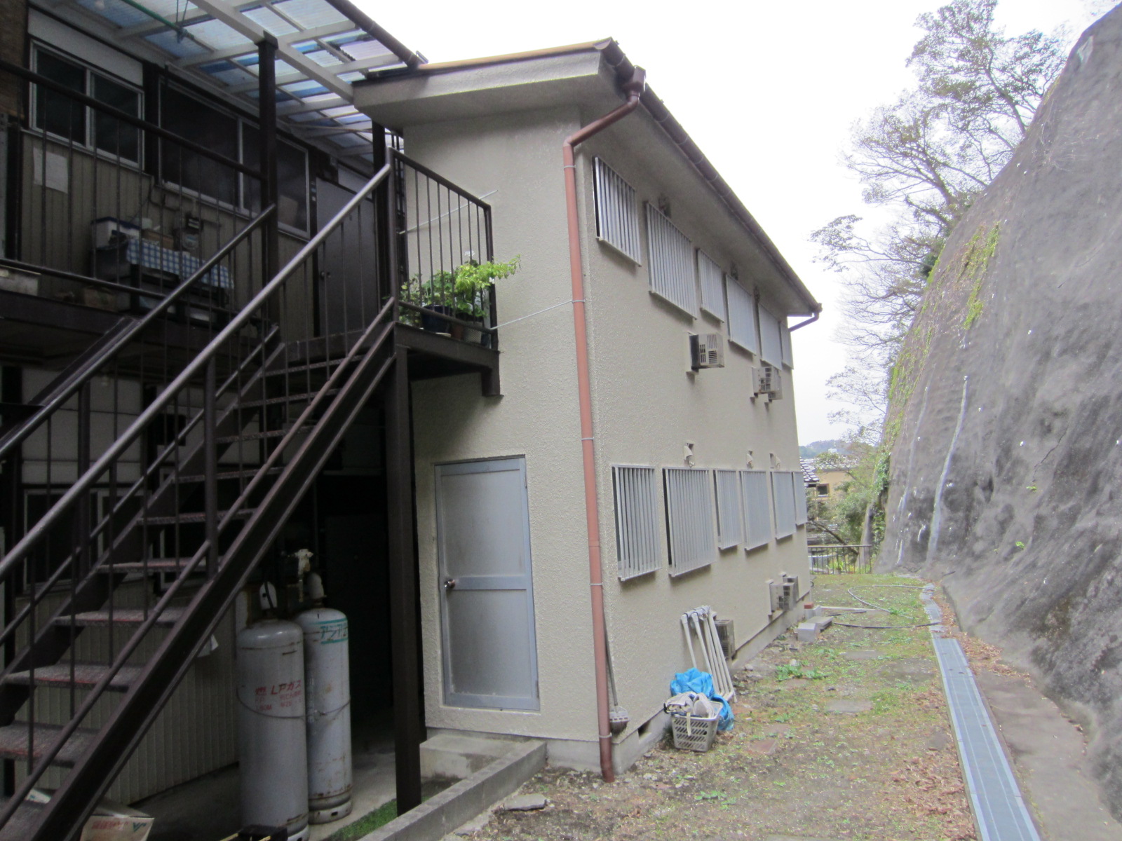 Building appearance. Bathroom building