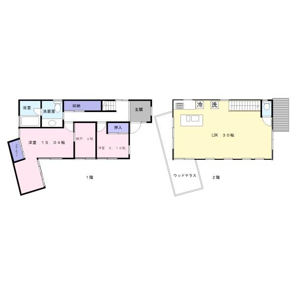 Floor plan. 40,900,000 yen, 2LDK + S (storeroom), Land area 163.98 sq m , Building area 111.28 sq m