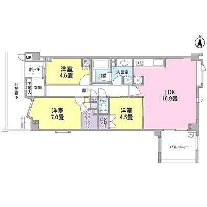 Floor plan. South-facing balcony, Light is the floor plan to shine in from the east side of the sash! Balcony