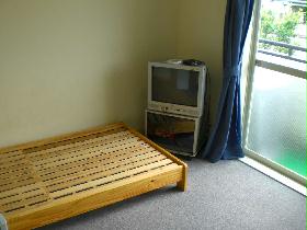 Living and room. tv set ・ curtain, Beds are equipped