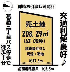 Compartment figure. Land price 12.6 million yen, Land area 208.29 sq m