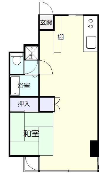 Floor plan. 1K, Price 3.5 million yen, Occupied area 35.51 sq m , Balcony area 3 sq m