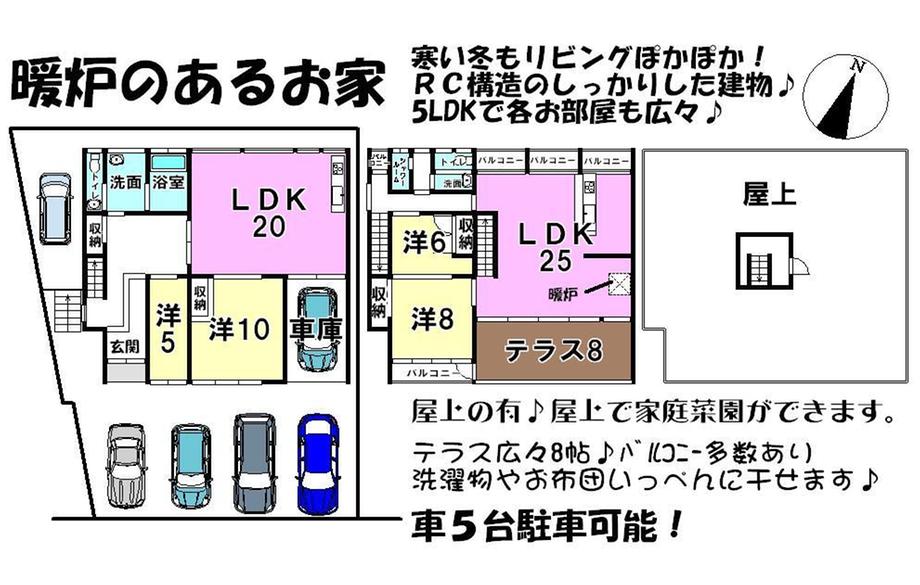 Floor plan. 26,800,000 yen, 5LDK, Land area 256.24 sq m , Building area 219.62 sq m