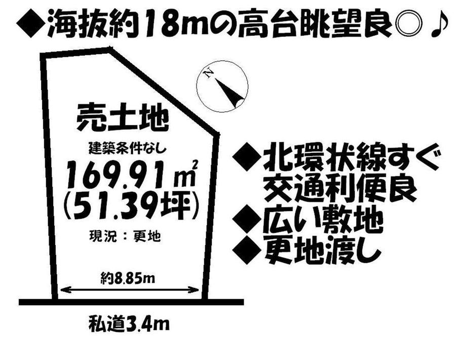 Compartment figure. Land price 10 million yen, Land area 169.91 sq m local land photo