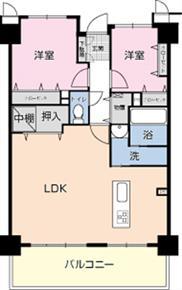 Floor plan. 2LDK, Price 14.8 million yen, Occupied area 71.45 sq m , Balcony area 10 sq m