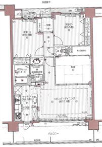 Floor plan. 3LDK, Price 14.5 million yen, Occupied area 75.28 sq m , Balcony area 16.75 sq m