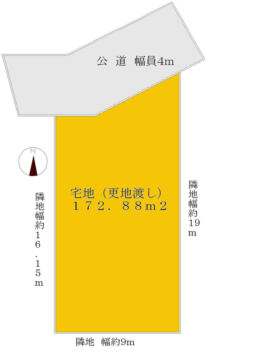 Compartment figure. Land price 13,850,000 yen, Is a land area 172.88 sq m vacant lot passes. 