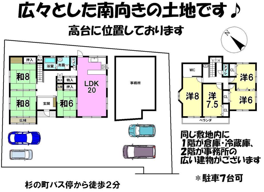 Floor plan. 24,800,000 yen, 6LDK, Land area 750.37 sq m , Building area 193.03 sq m local appearance photo
