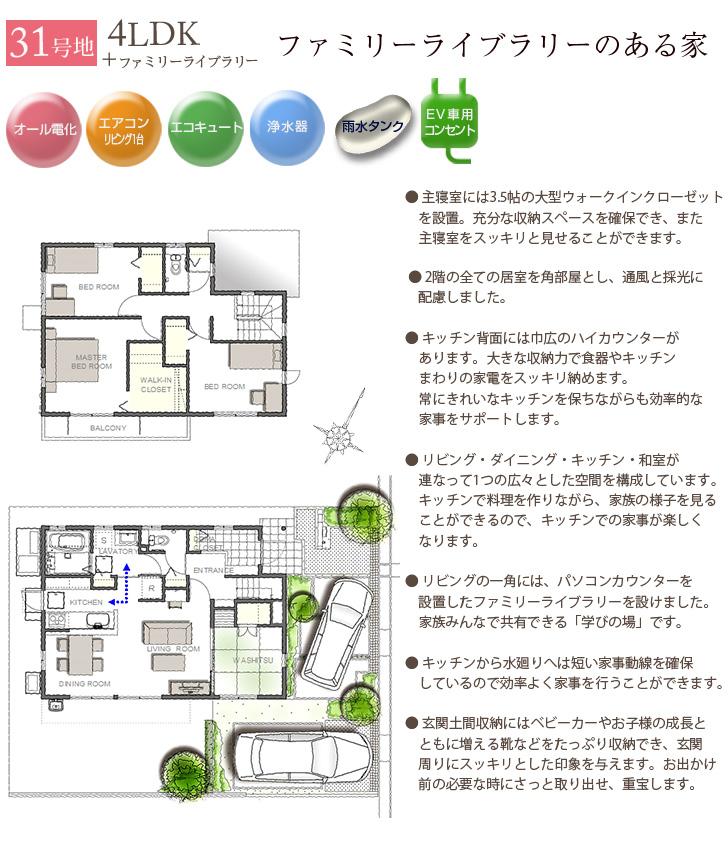 Floor plan.  [No. 31 place] So we have drawn on the basis of the Plan view] drawings, Plan and the outer structure ・ Planting, such as might actually differ slightly from.  Also, furniture ・ Car, etc. are not included in the price.
